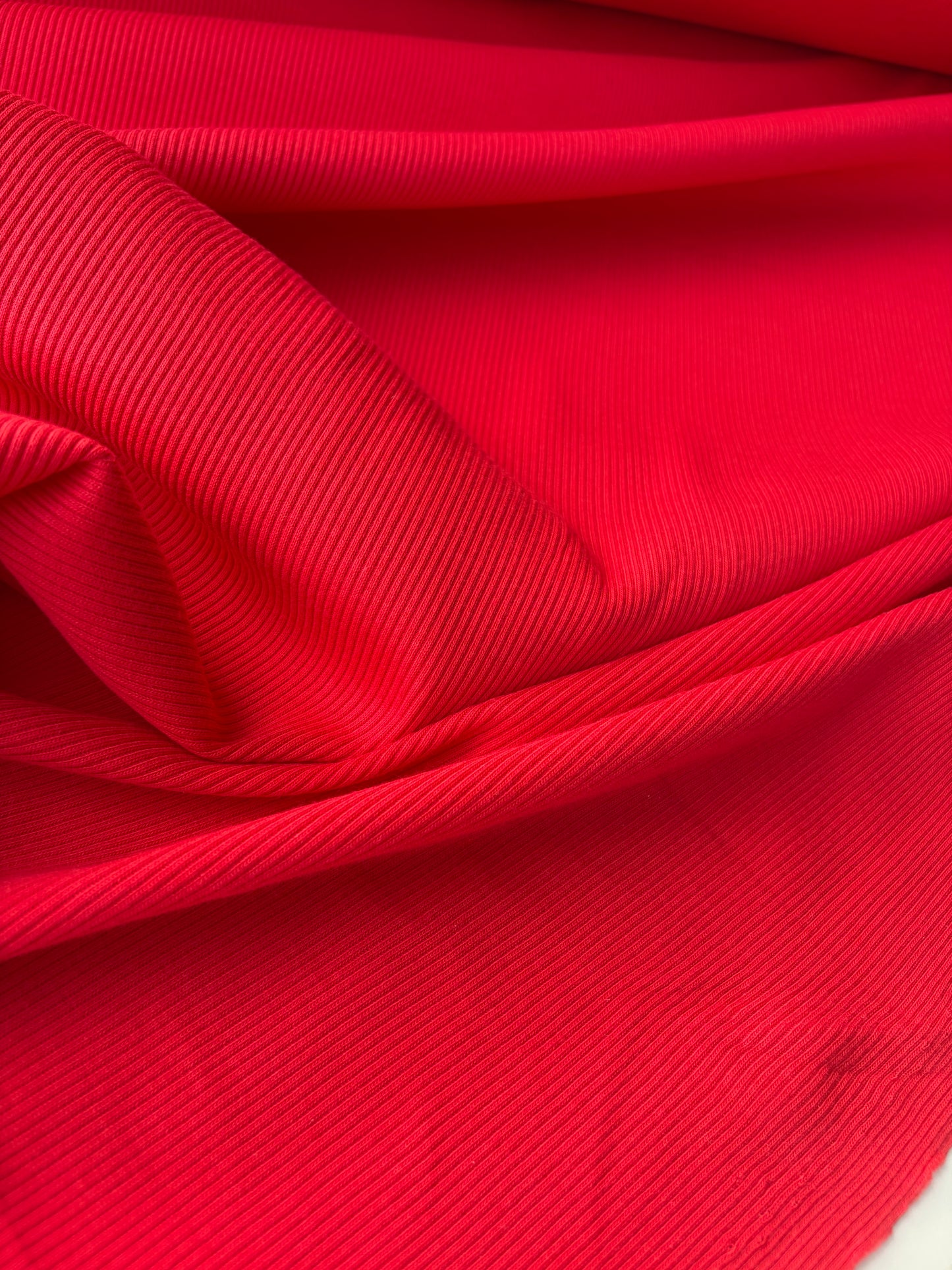 AMI 054 cotton 2x1 rib jersey red