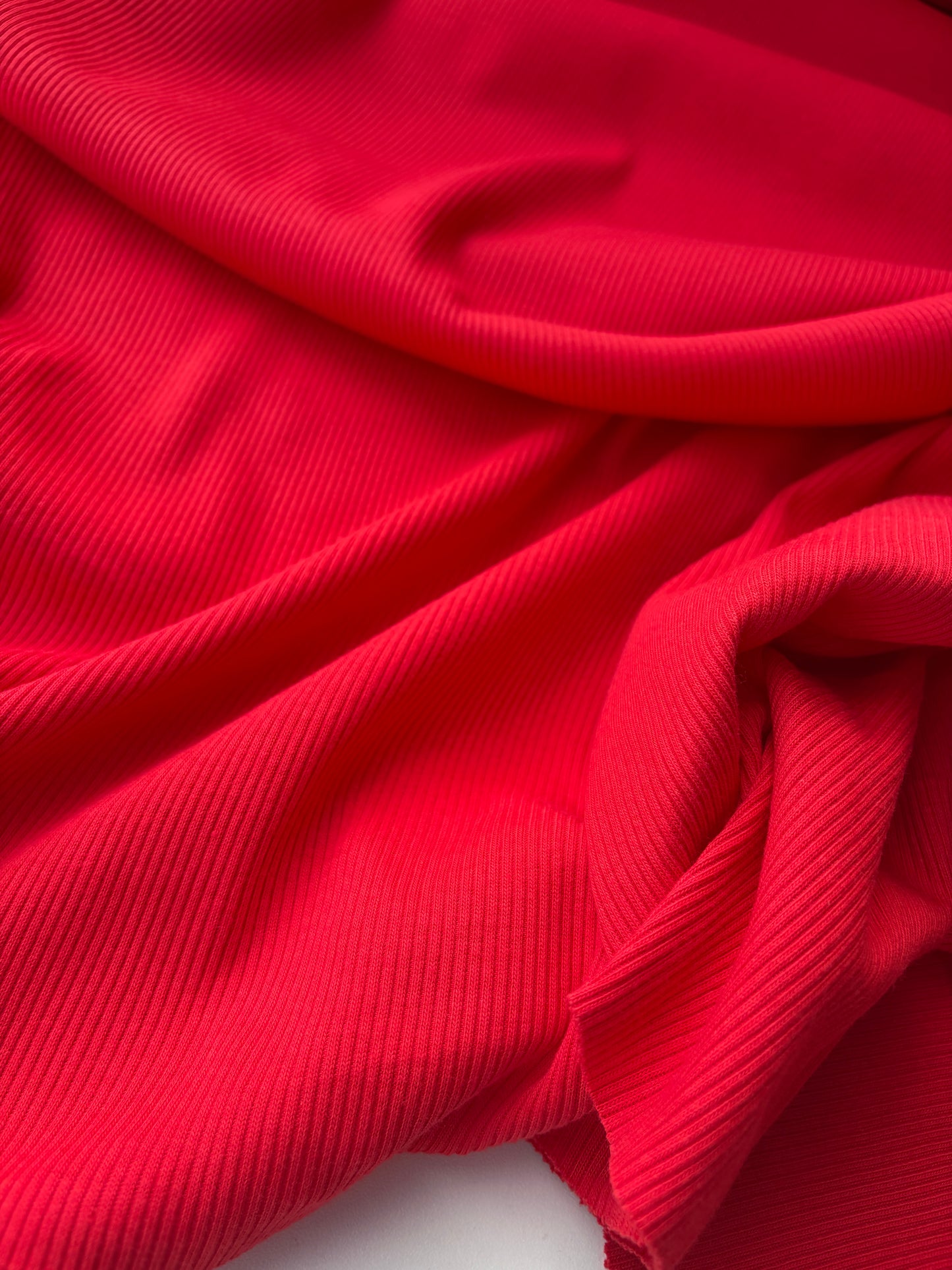 AMI 054 cotton 2x1 rib jersey red
