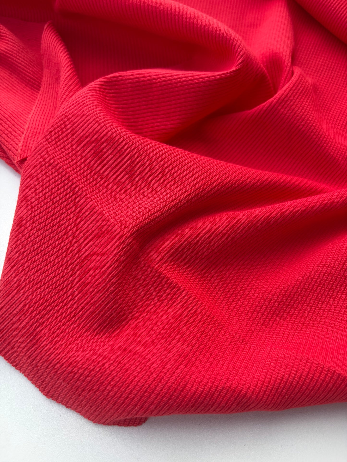 AMI 054 cotton 2x1 rib jersey red