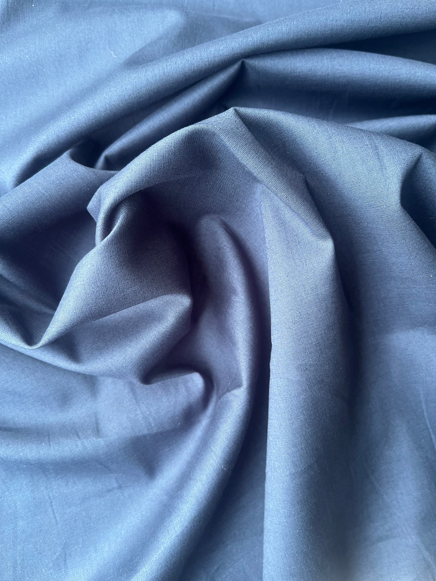 Poplin stretch prestige petrol blue