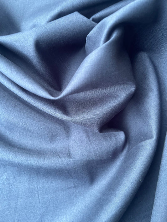Poplin stretch prestige petrol blue