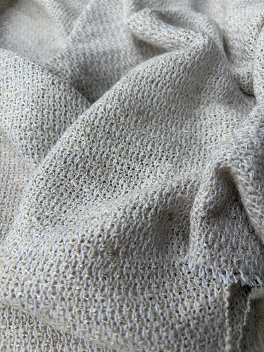 FREDO 004 cotton tweed Chanel style white/silver
