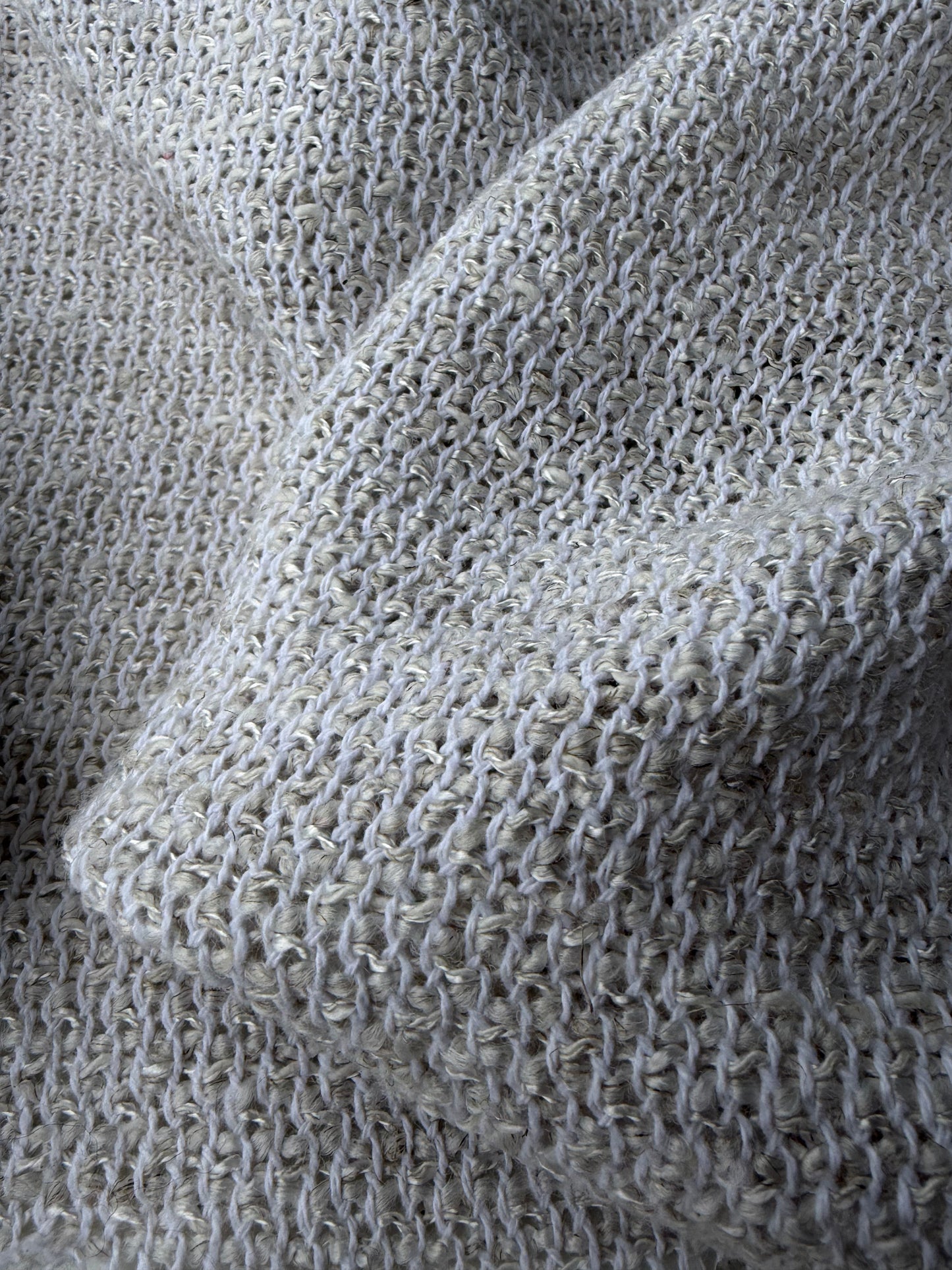 FREDO 004 cotton tweed Chanel style white/silver