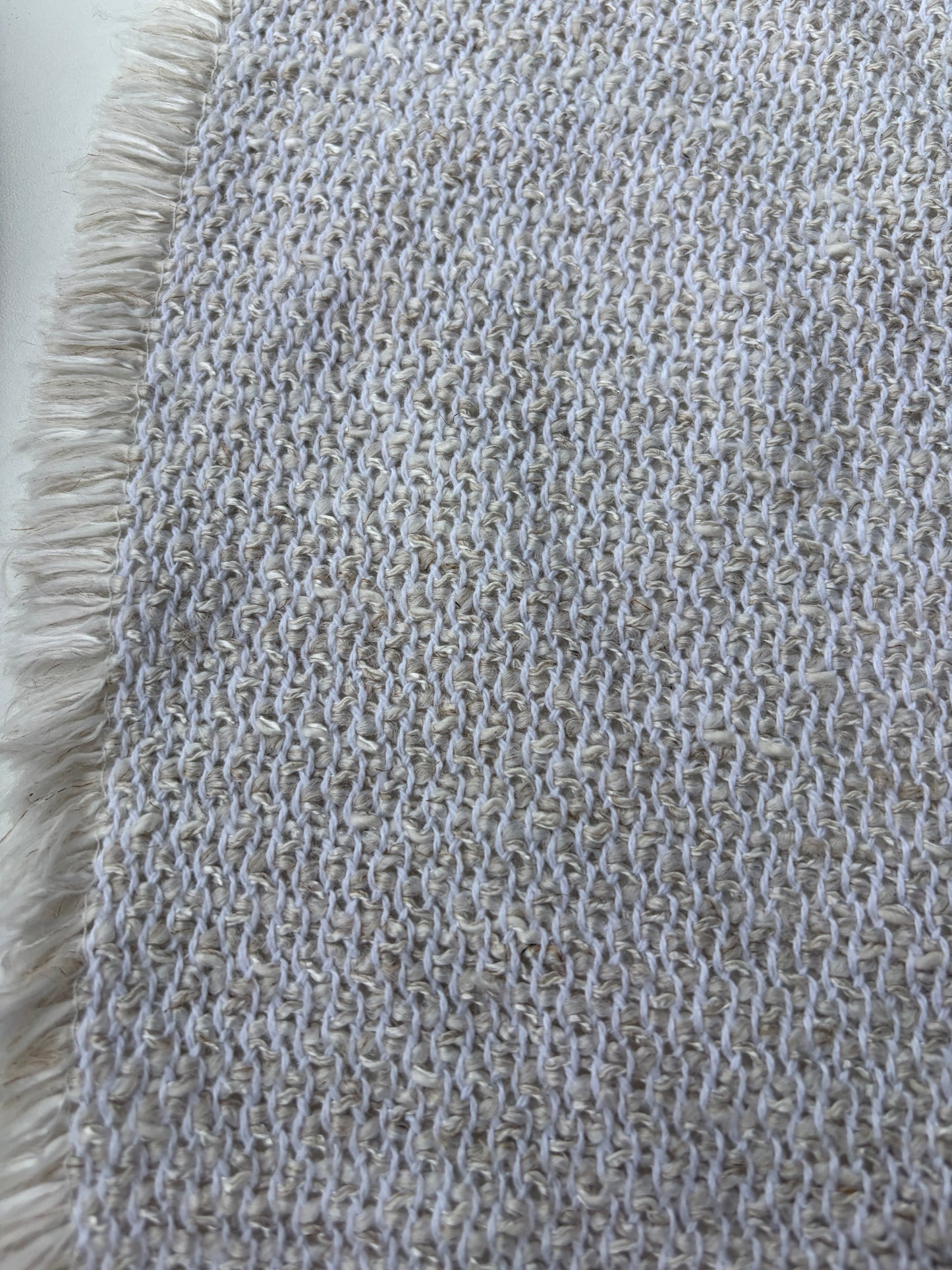 FREDO 004 cotton tweed Chanel style white/silver