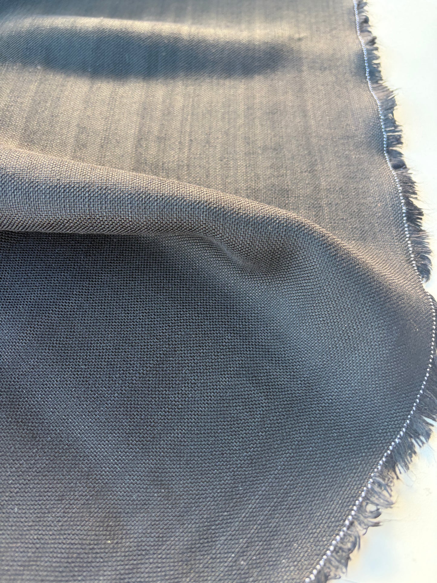 LORO 015 striped black panama weaving wool