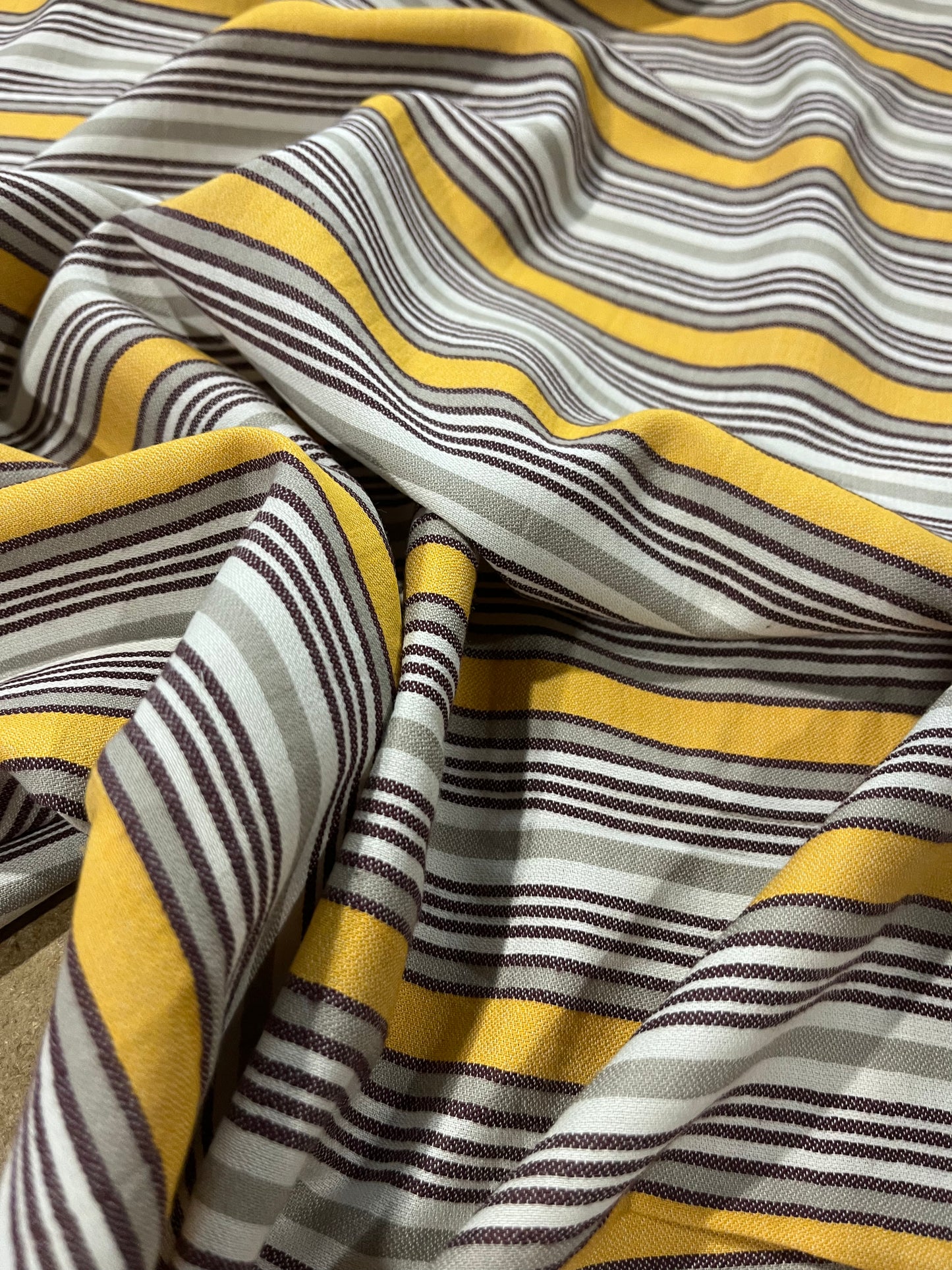 H01 Zorba #08 washed cotton stripes yellow/ecru