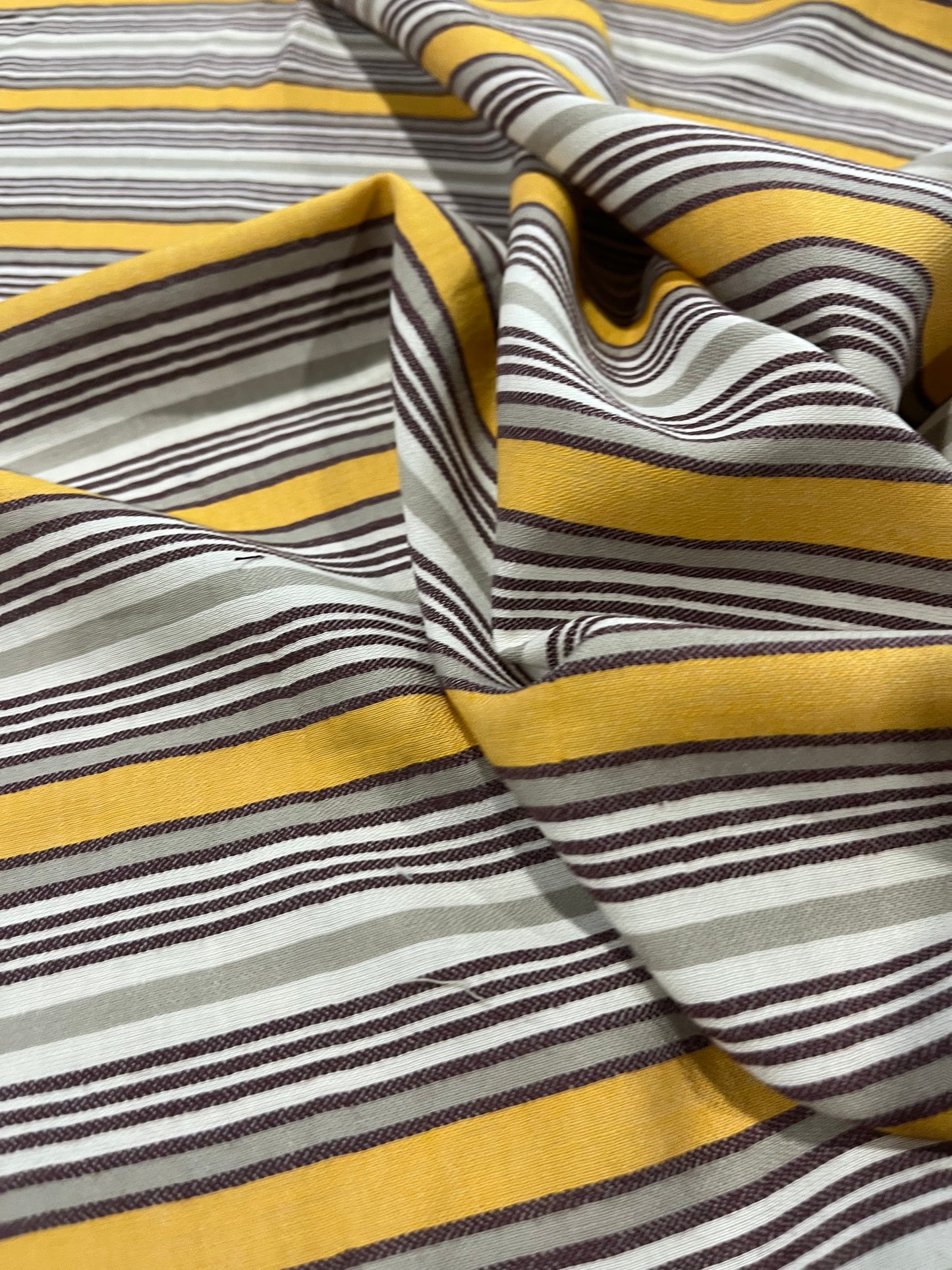 H01 Zorba #08 washed cotton stripes yellow/ecru