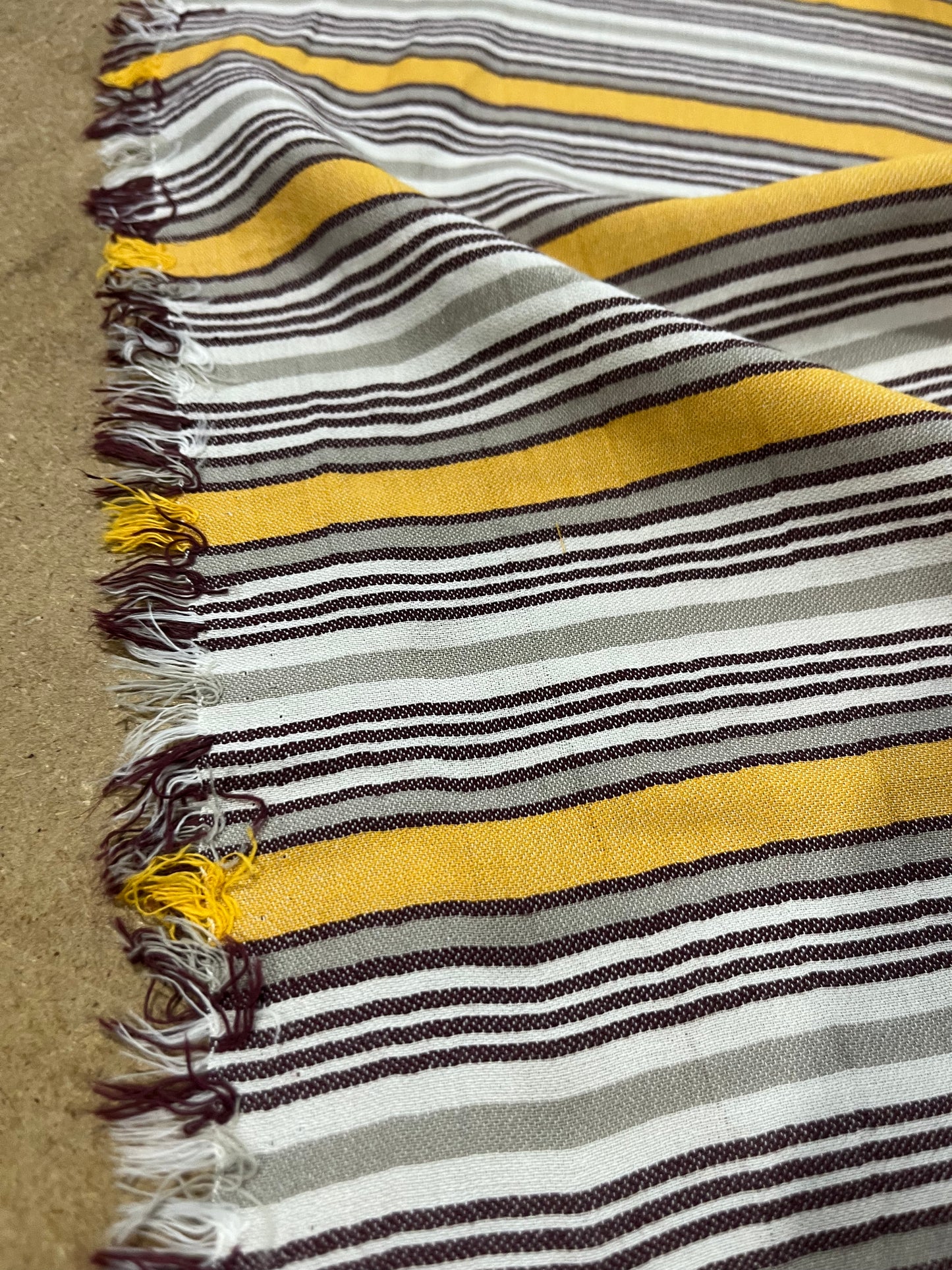 H01 Zorba #08 washed cotton stripes yellow/ecru