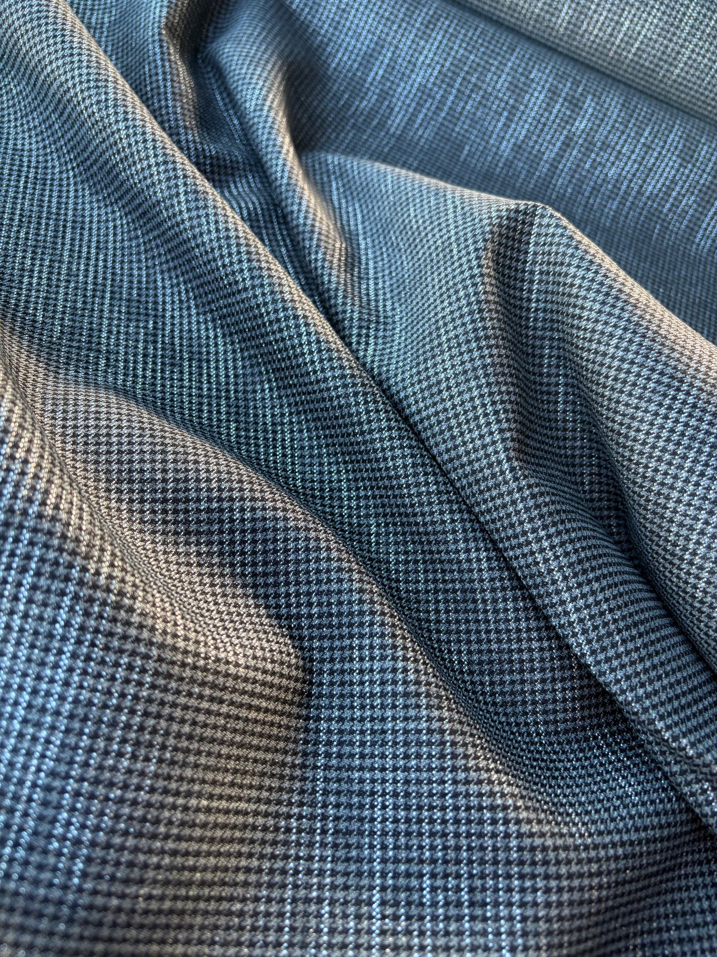 LORO 016 black/grey shiny pied de poule wool stretch