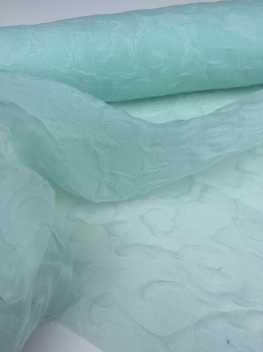 BONOTTO 033 lace organza aqua green