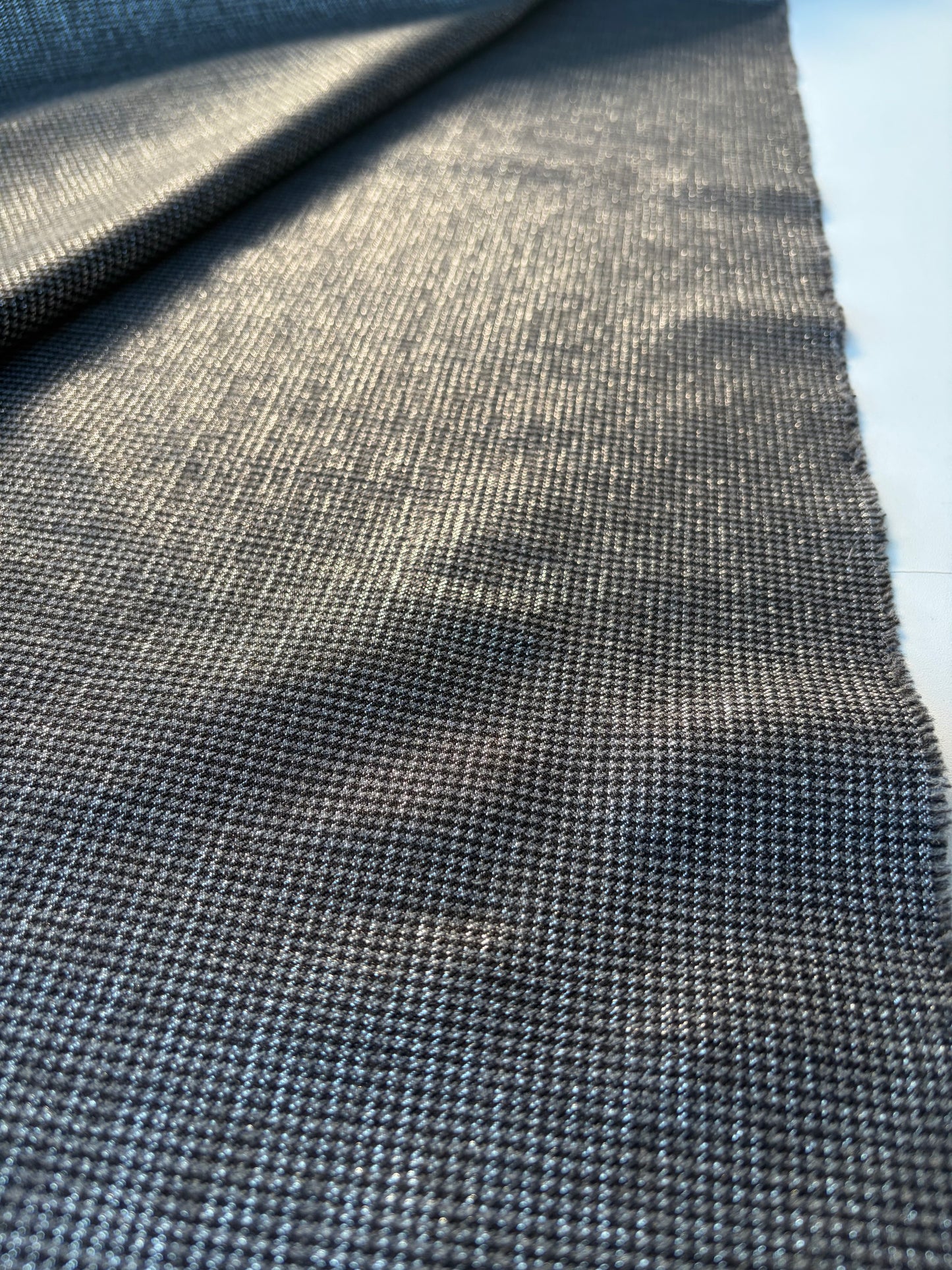 LORO 016 black/grey shiny pied de poule wool stretch