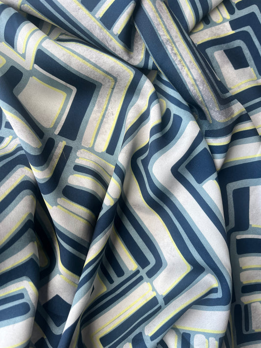 APOLLO 006 silky satin African geometric tiles