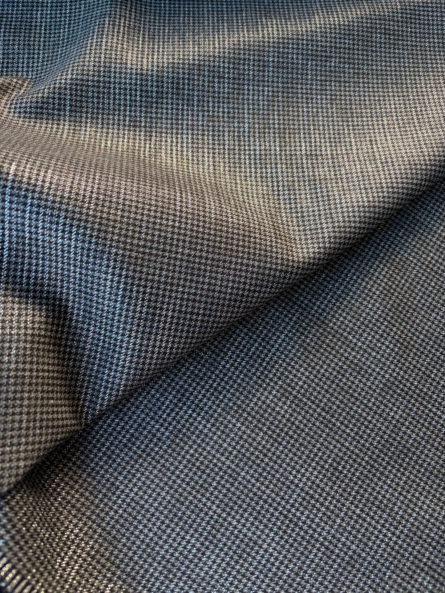 LORO 016 black/grey shiny pied de poule wool stretch