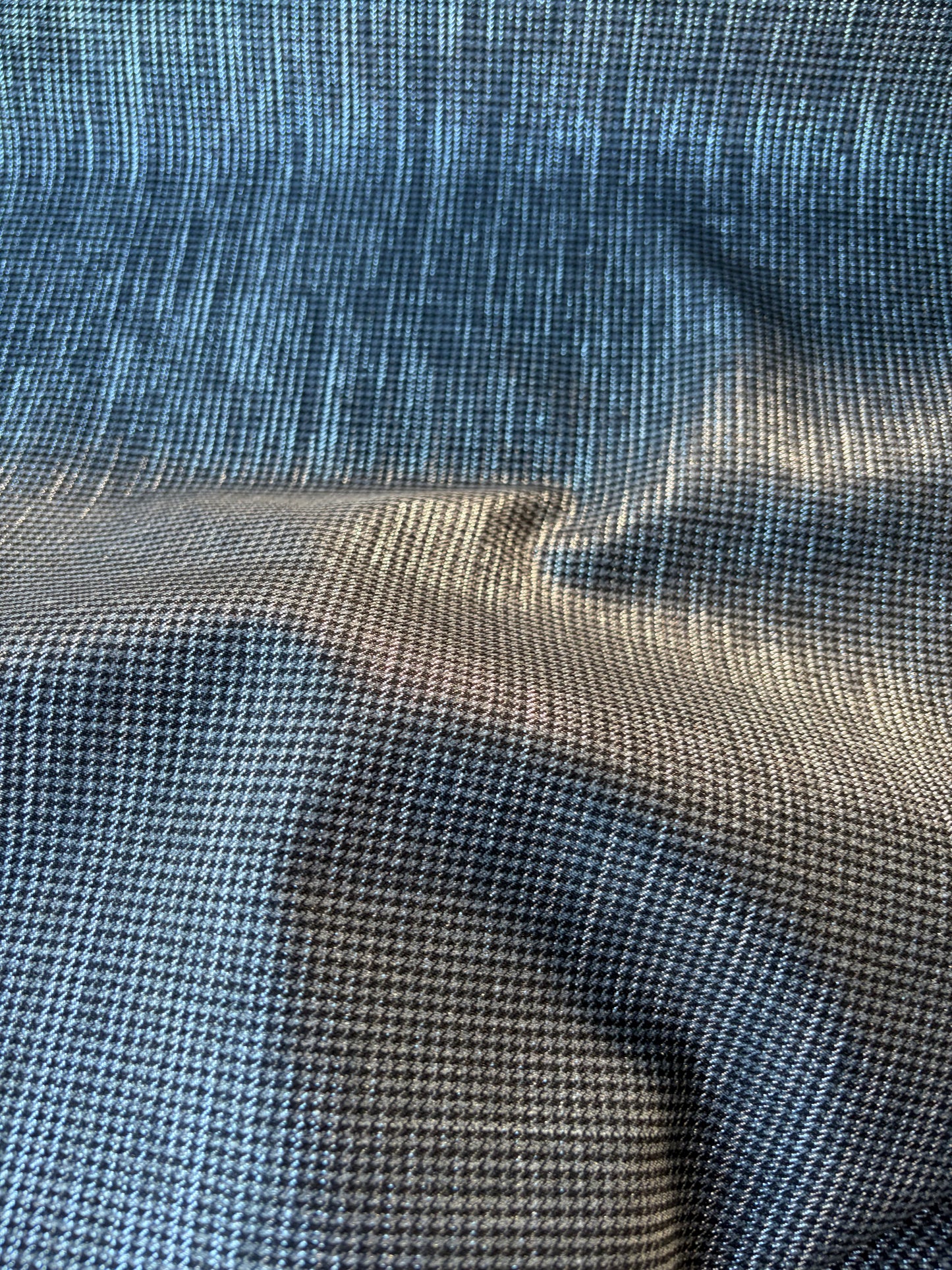LORO 016 black/grey shiny pied de poule wool stretch