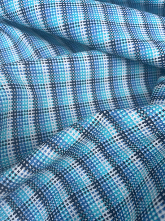 BONOTTO 034 heavy cotton jacquard check stretch