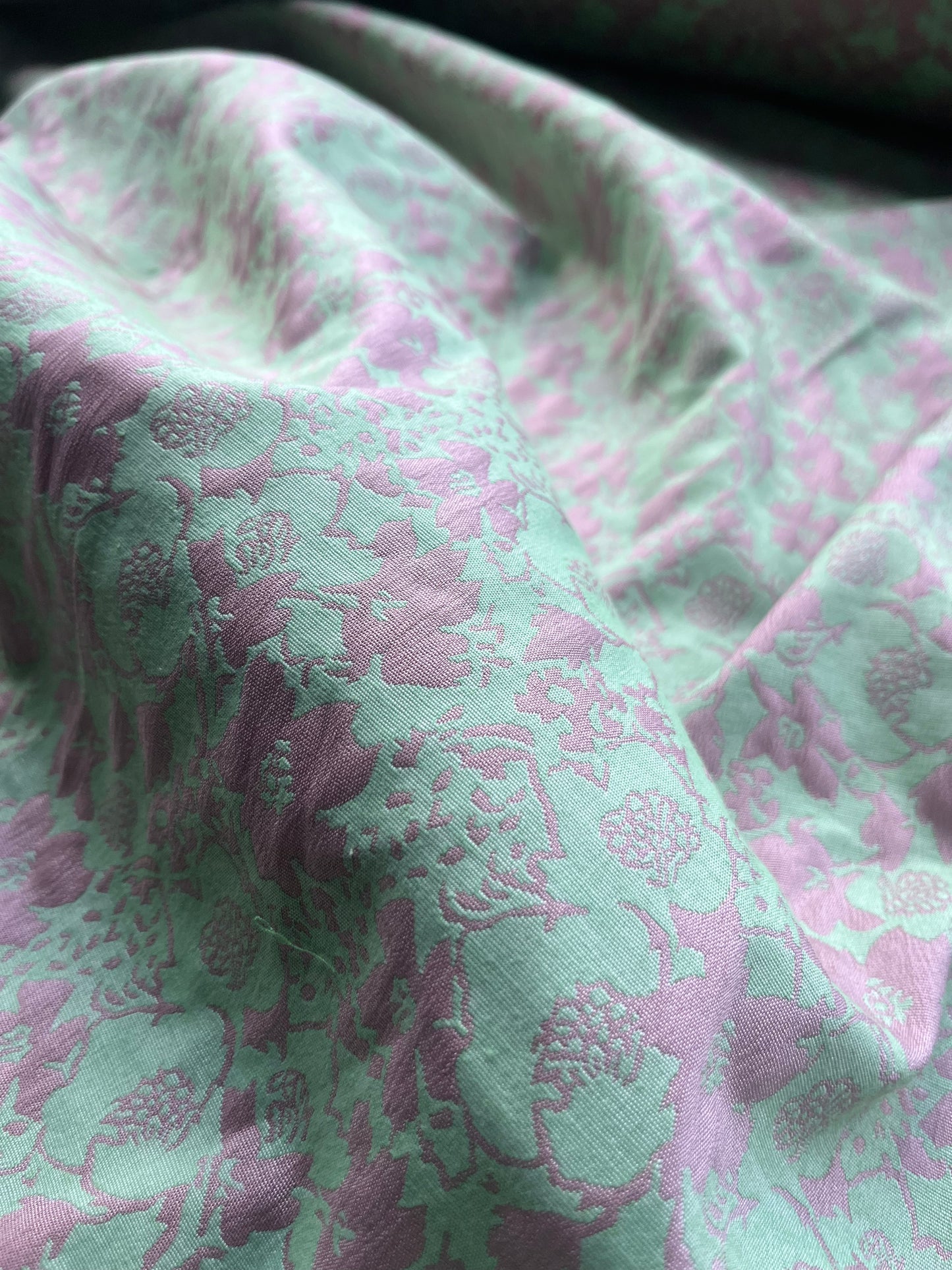 Jacques 013 cotton stretch jacquard green/soft pink