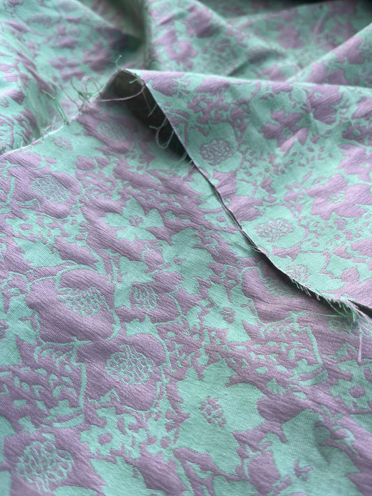 Jacques 013 cotton stretch jacquard green/soft pink