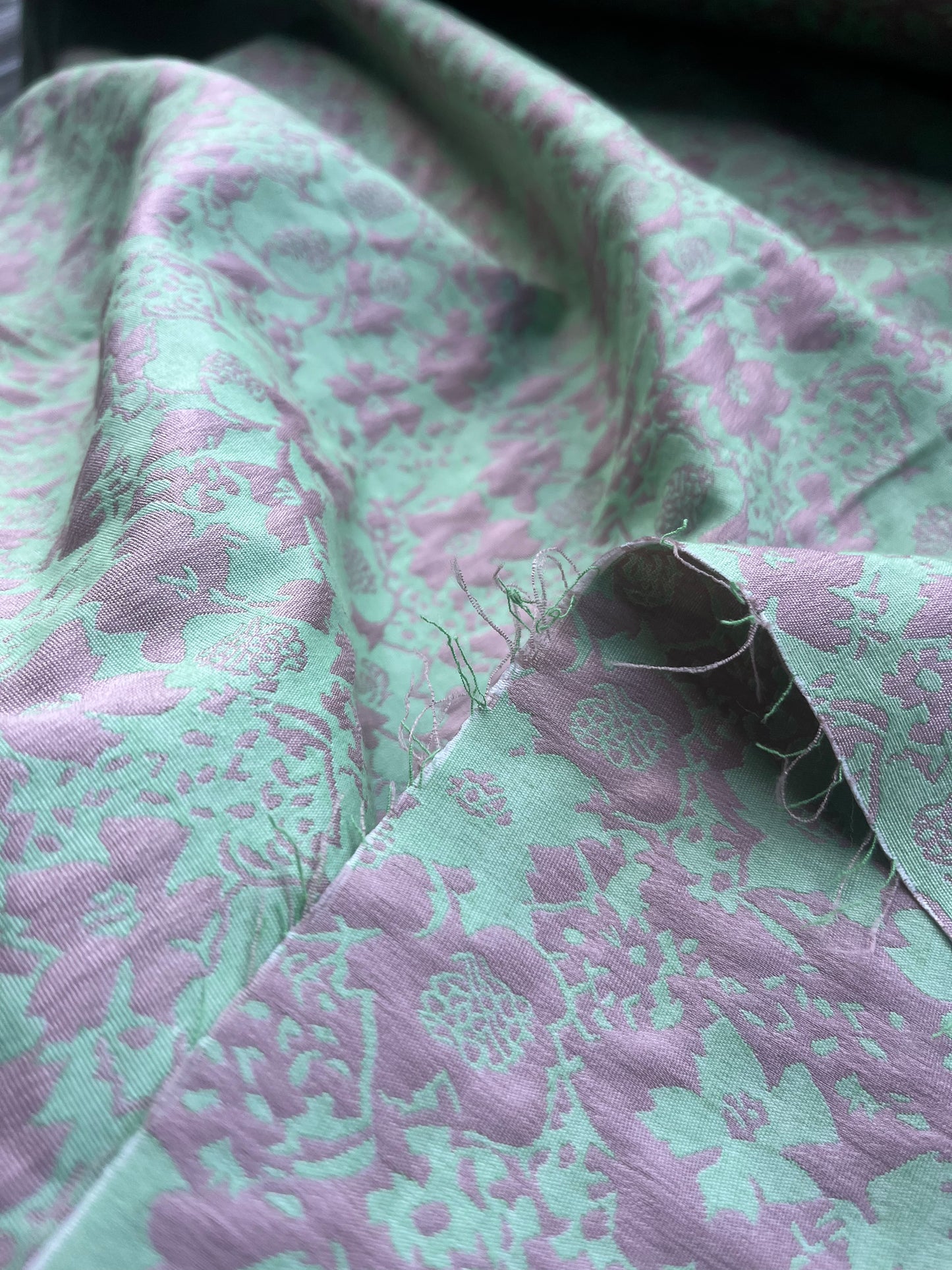 Jacques 013 cotton stretch jacquard green/soft pink