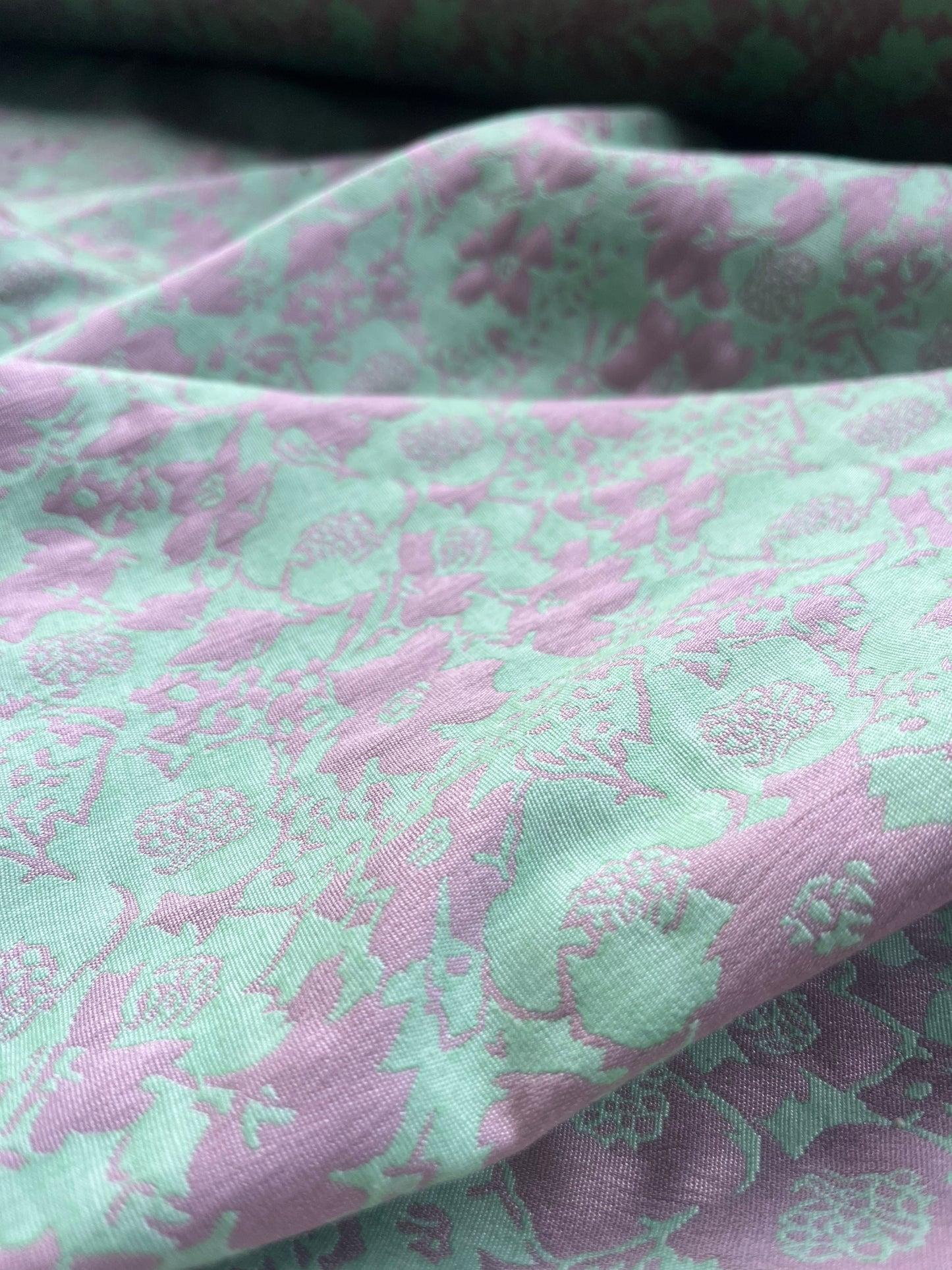 Jacques 013 cotton stretch jacquard green/soft pink