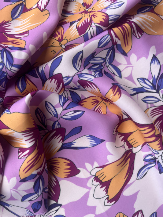 APOLLO 009 silky satin funky flowers