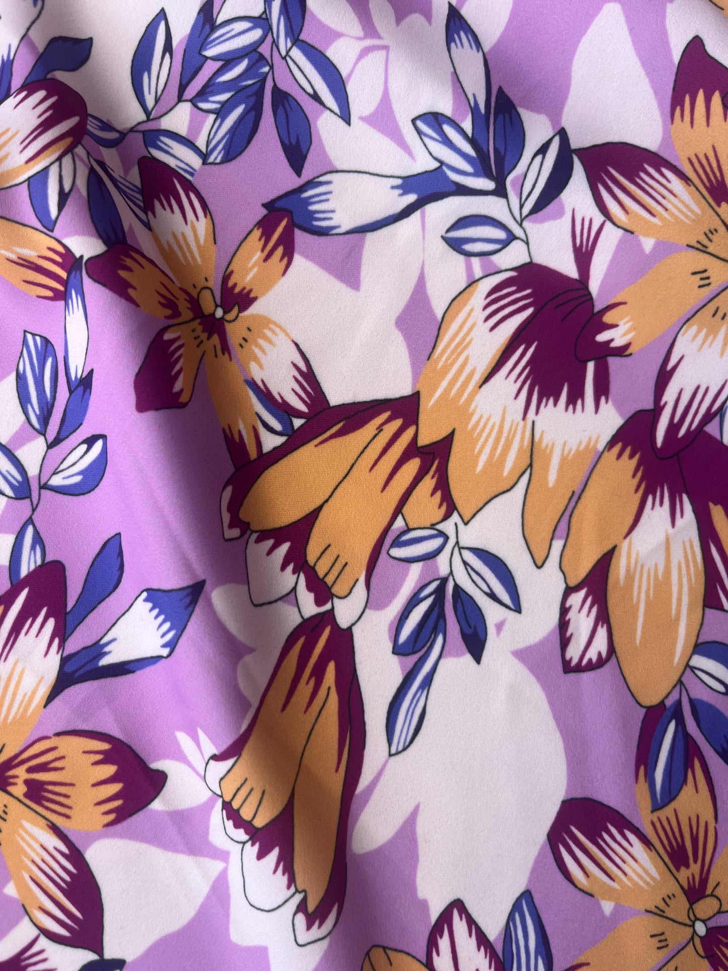 APOLLO 009 silky satin funky flowers