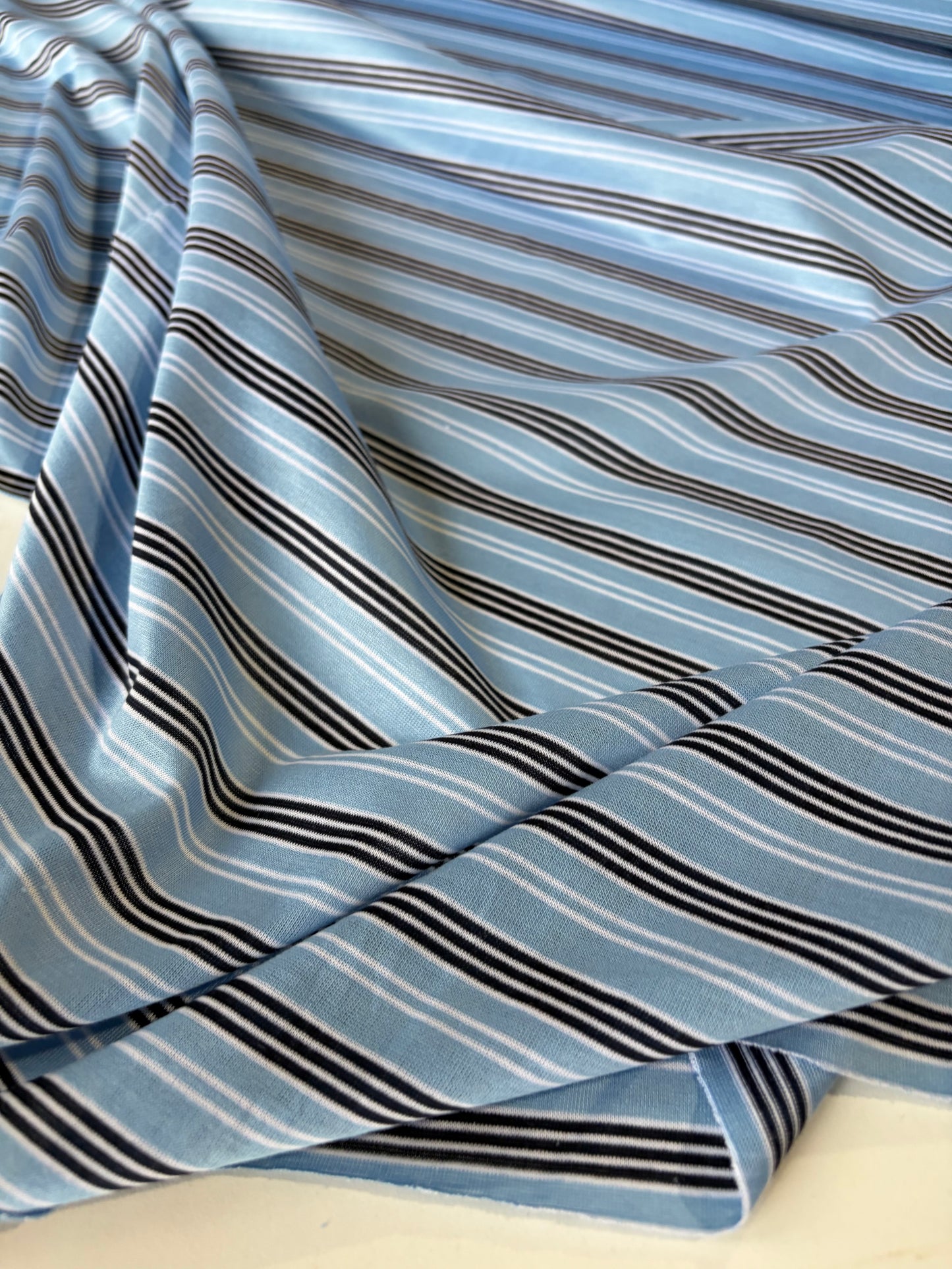 FREDO 014 light cotton jersey stripes