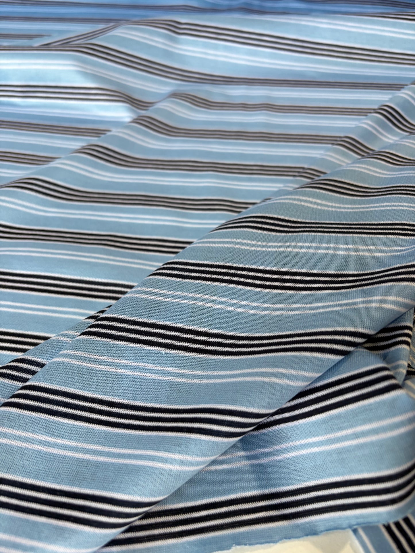 FREDO 014 light cotton jersey stripes