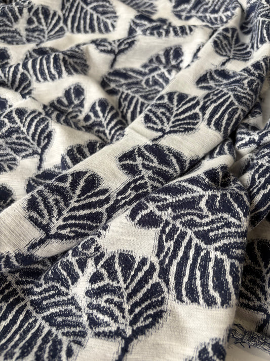 FREDO 015 jersey jacquard navy/white