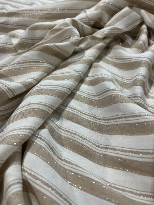 H01 Zorba #17 beige stripes with lurex