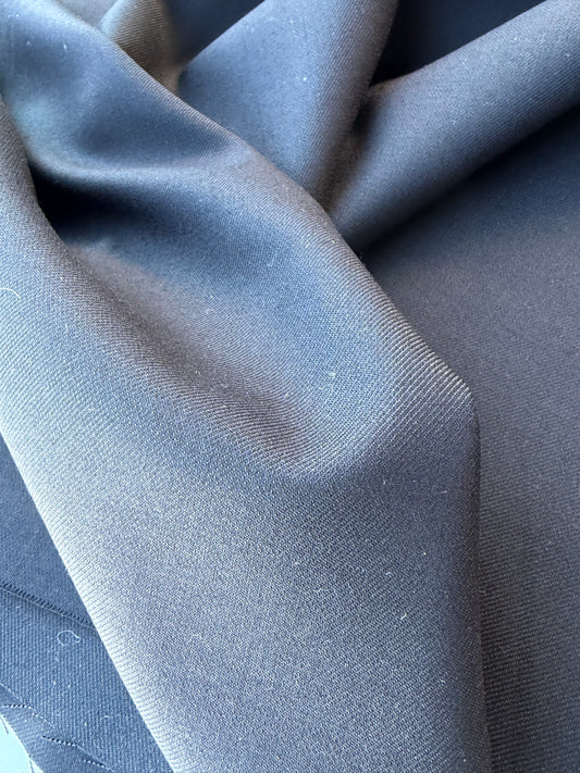 LORO 024 black twill wool stretch