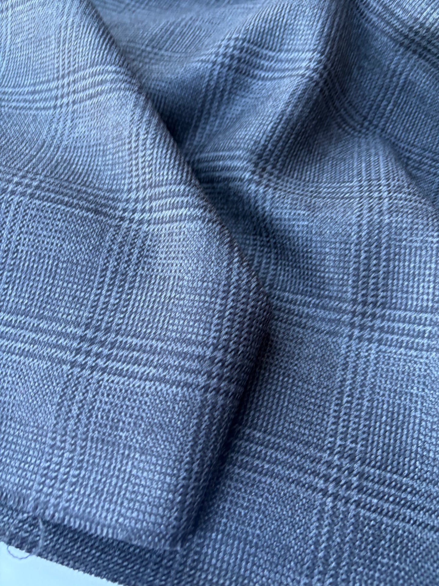 LORO 026 black/grey Prince of Wales wool stretch
