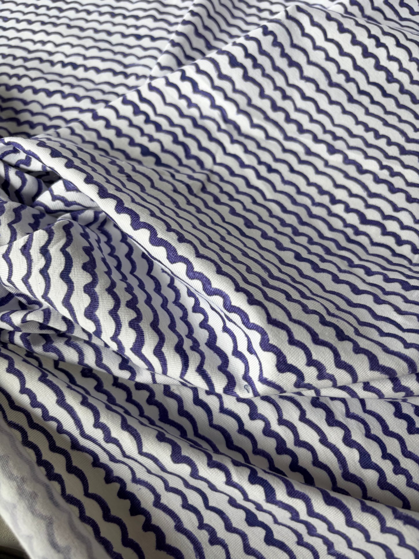 FREDO 016 jersey viscose indigo waves
