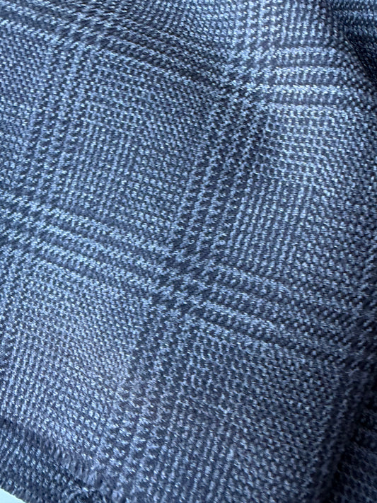 LORO 026 black/grey Prince of Wales wool stretch
