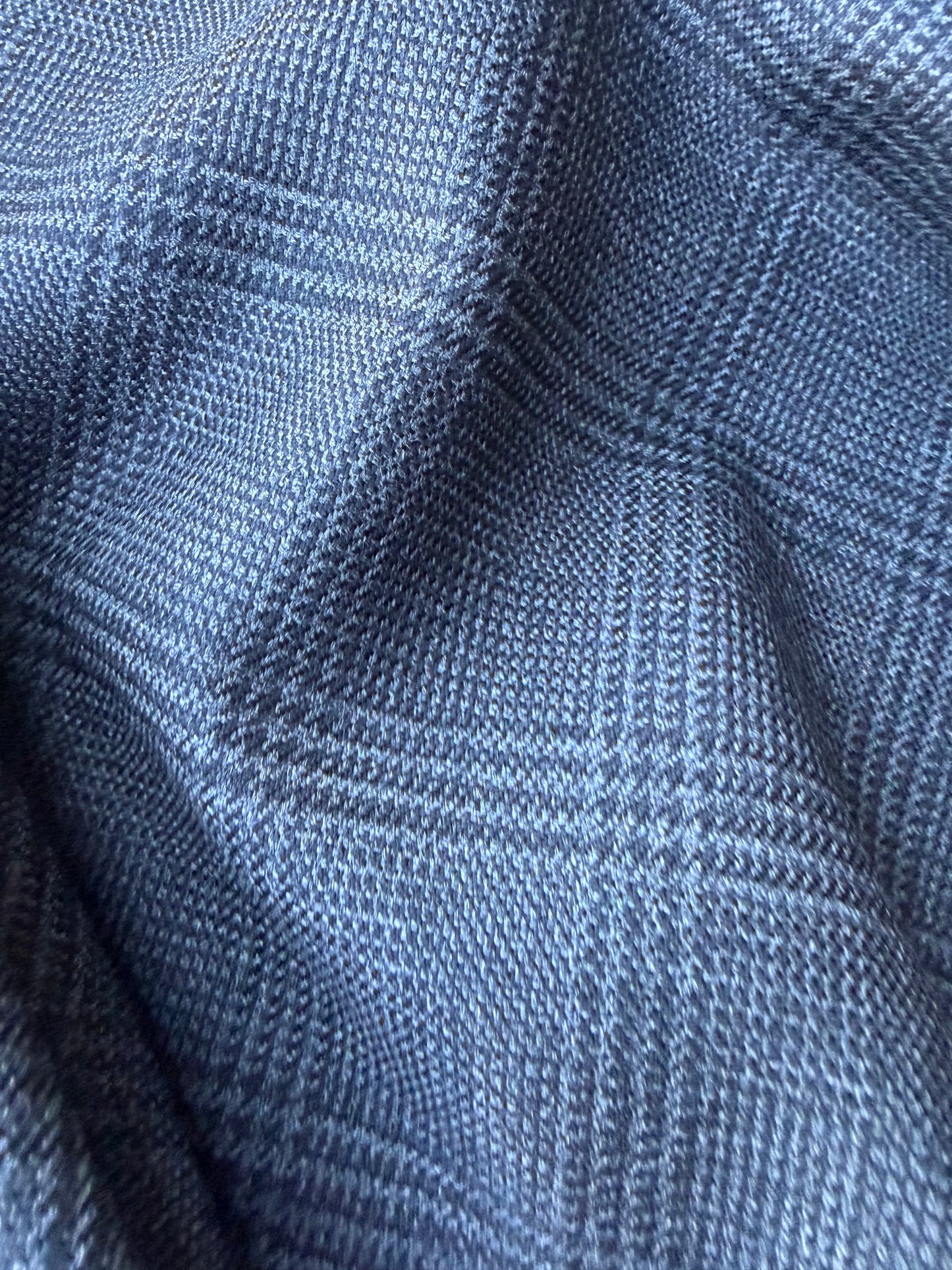 LORO 026 black/grey Prince of Wales wool stretch