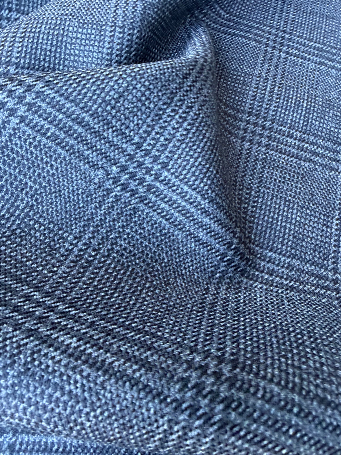 LORO 026 black/grey Prince of Wales wool stretch