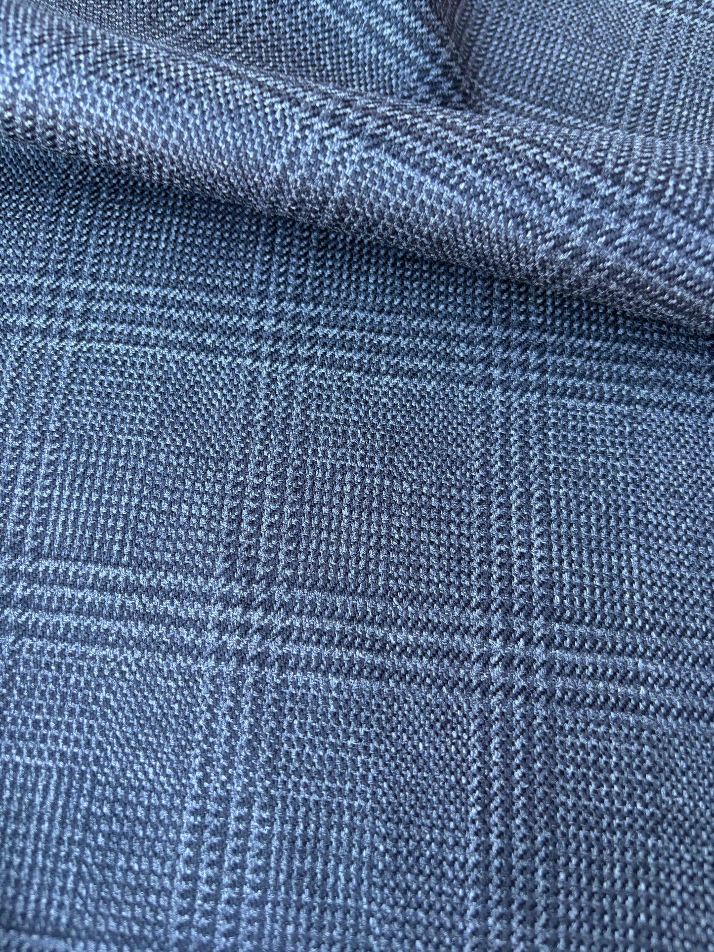 LORO 026 black/grey Prince of Wales wool stretch