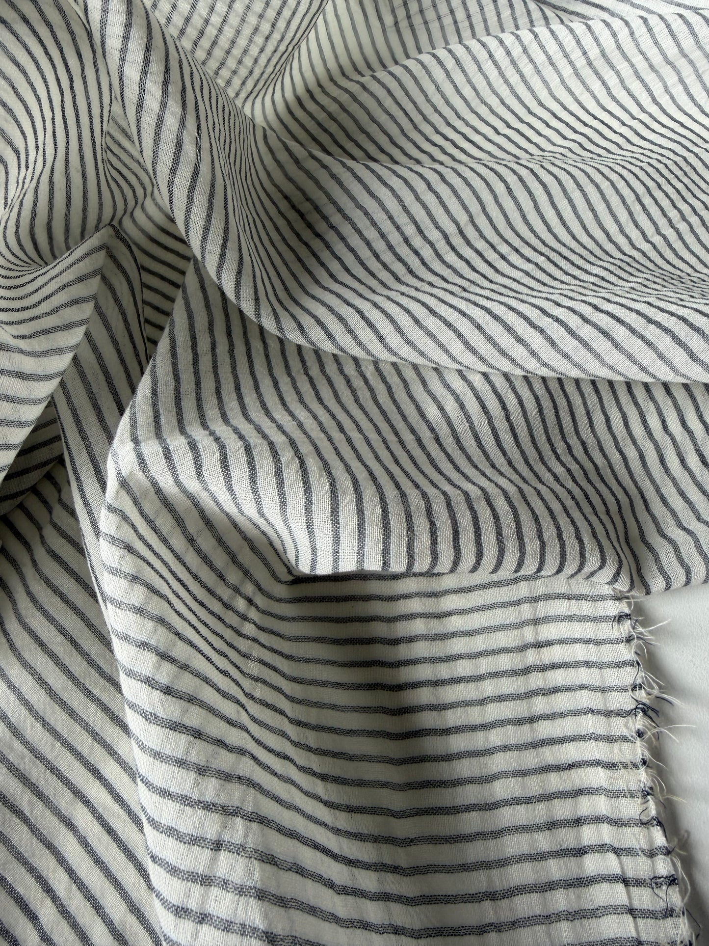 FREDO 018 yarndyed  cotton voile stripes