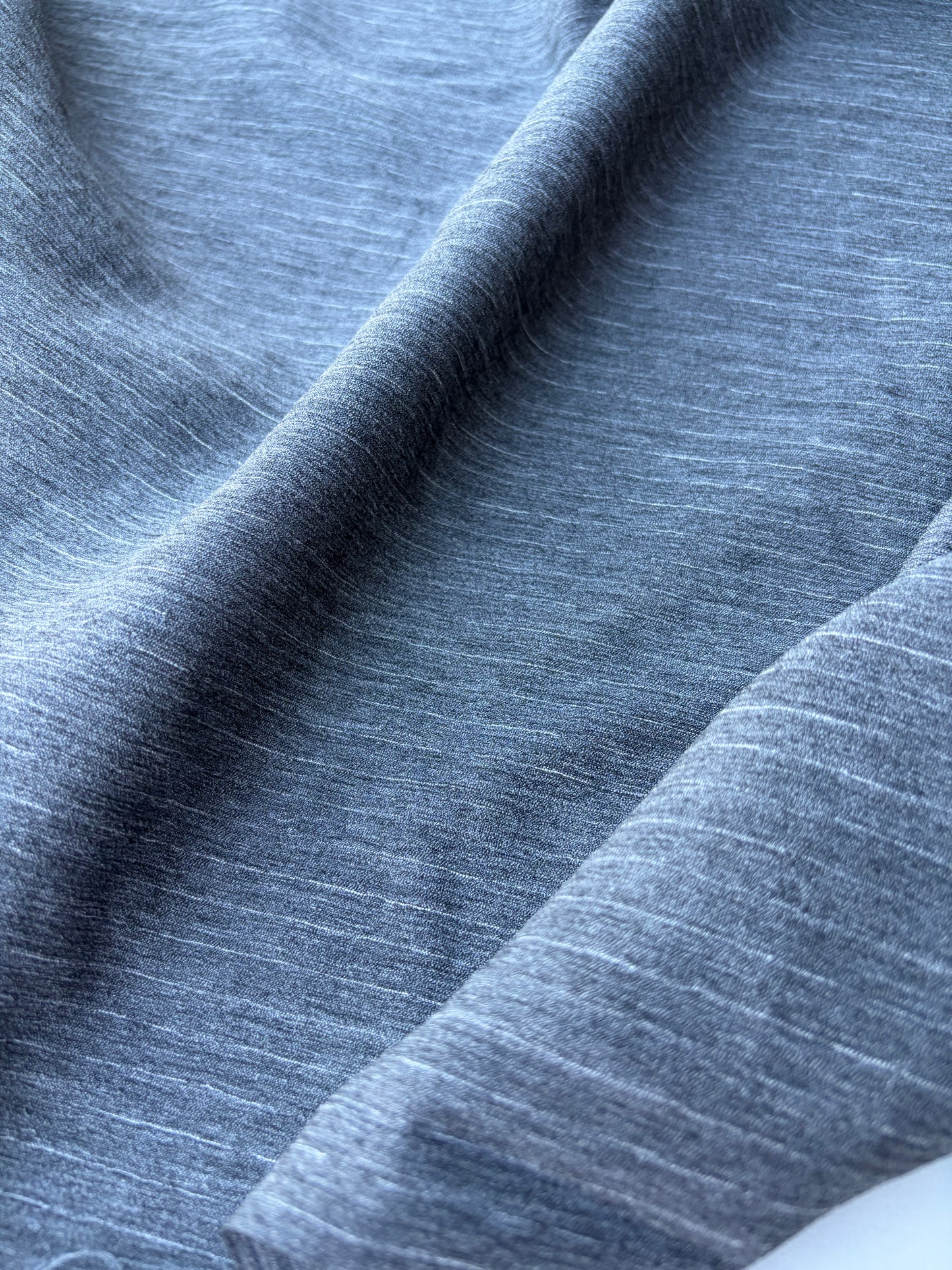 LORO 030 grey mélange striped toile wool