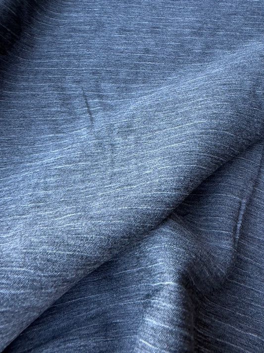 LORO 030 grey mélange striped toile wool