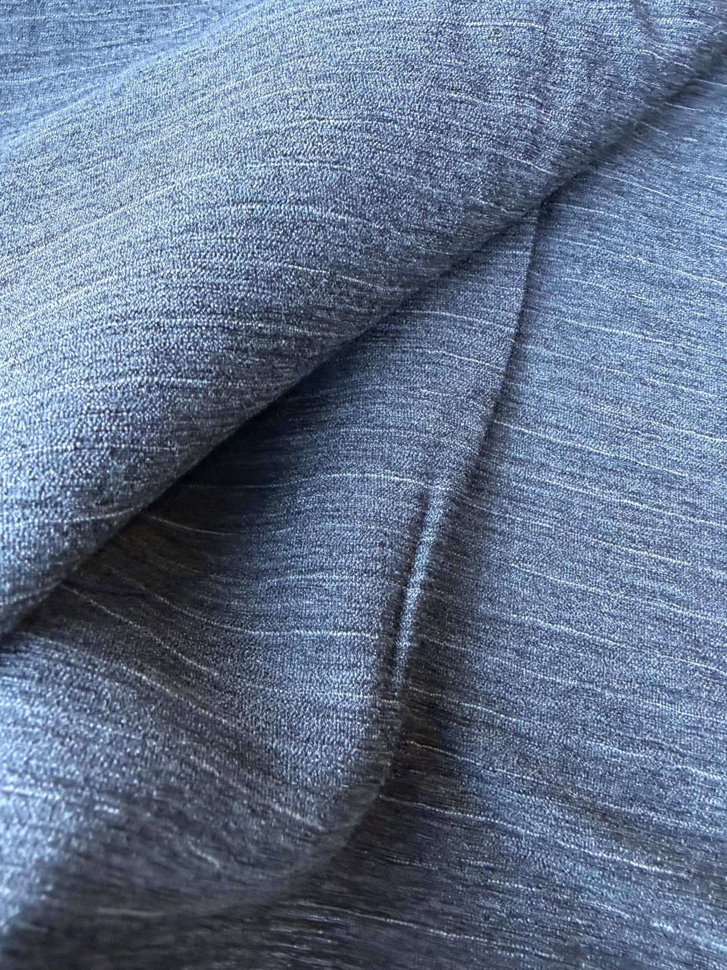 LORO 030 grey mélange striped toile wool