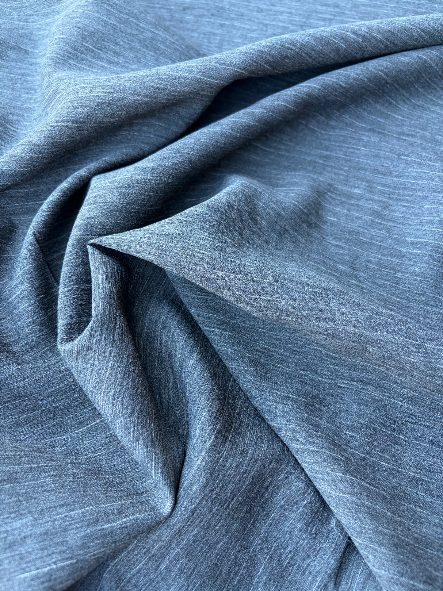 LORO 030 grey mélange striped toile wool