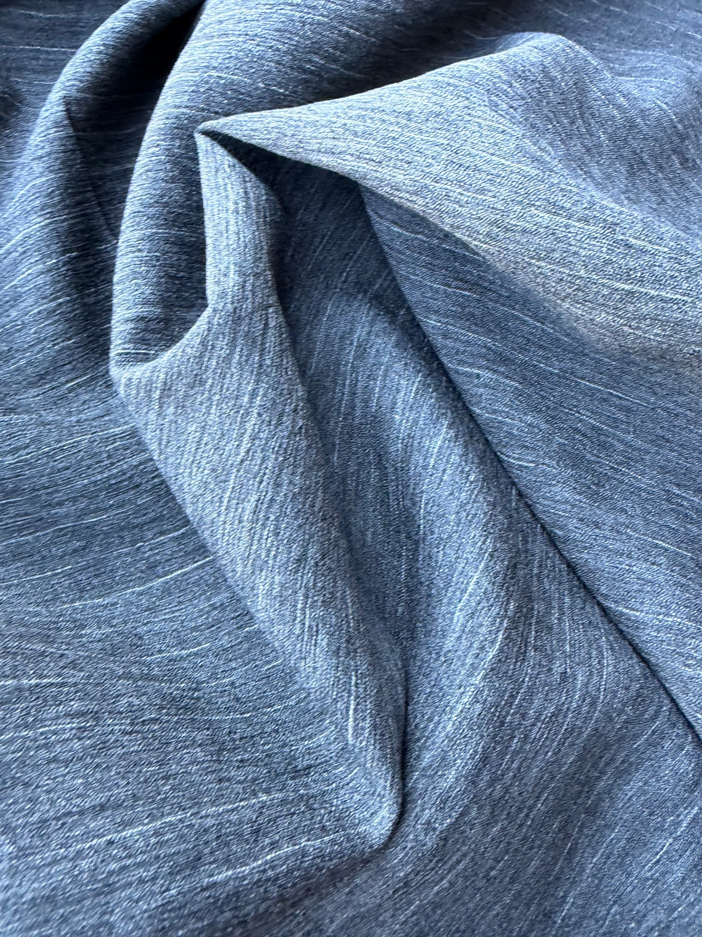 LORO 030 grey mélange striped toile wool