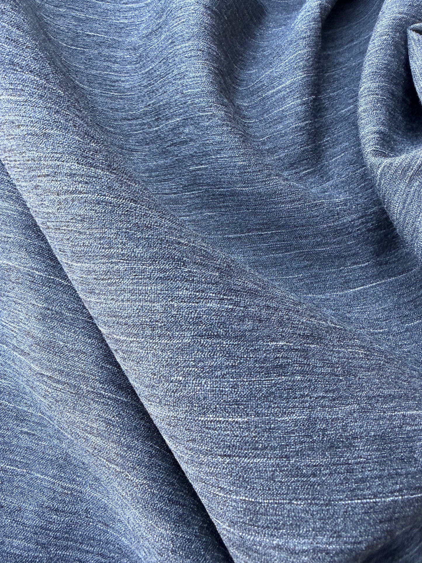 LORO 030 grey mélange striped toile wool
