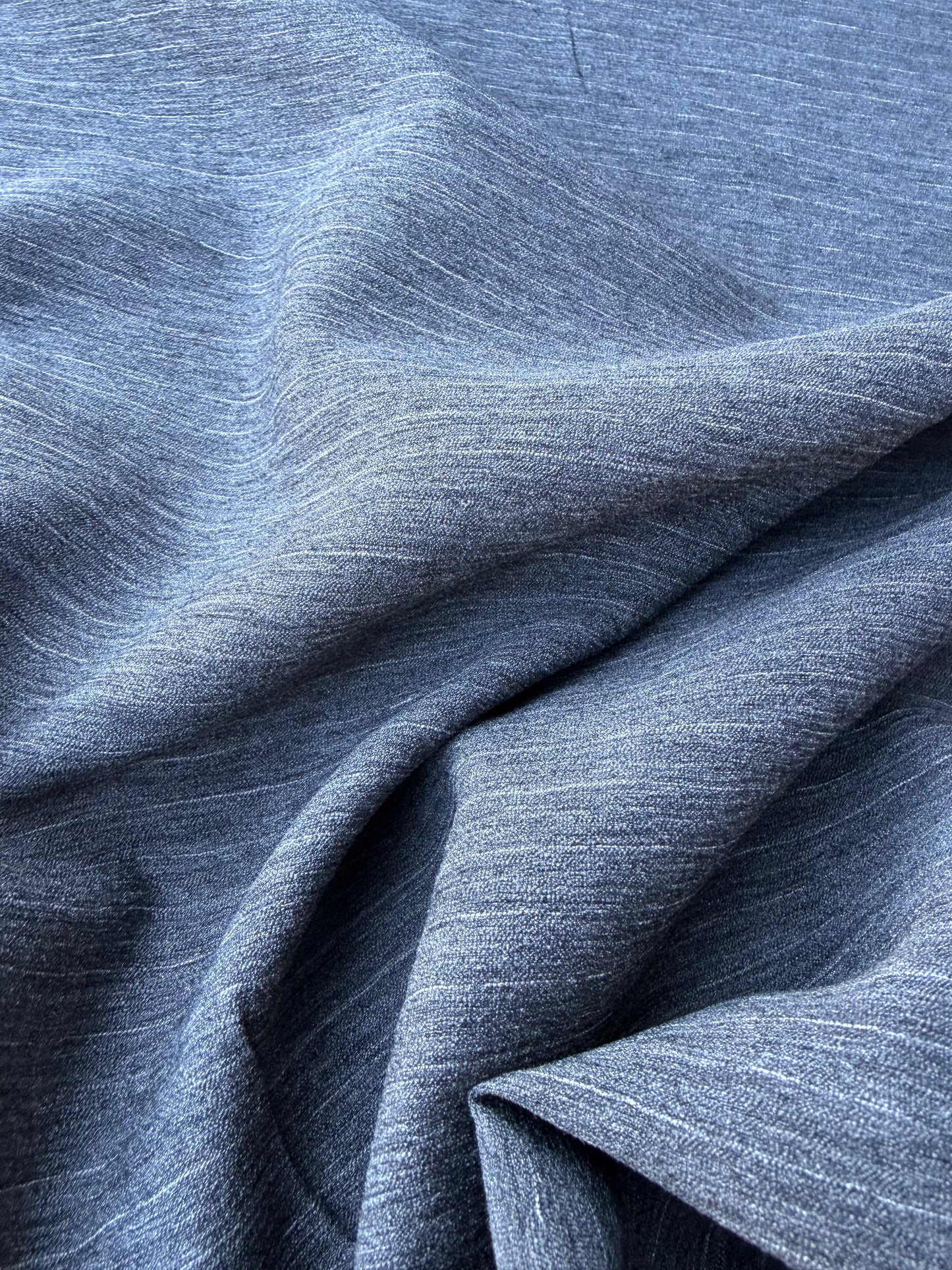 LORO 030 grey mélange striped toile wool