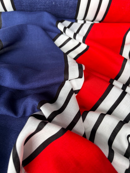 PC FREDO 023 viscose voile stripes