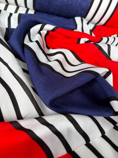 PC FREDO 023 viscose voile stripes