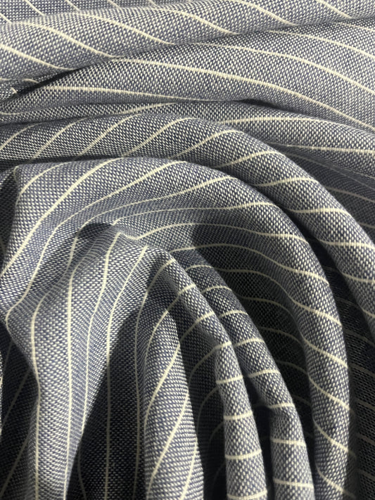 DAMIANO 003 woven canvas pinstripes