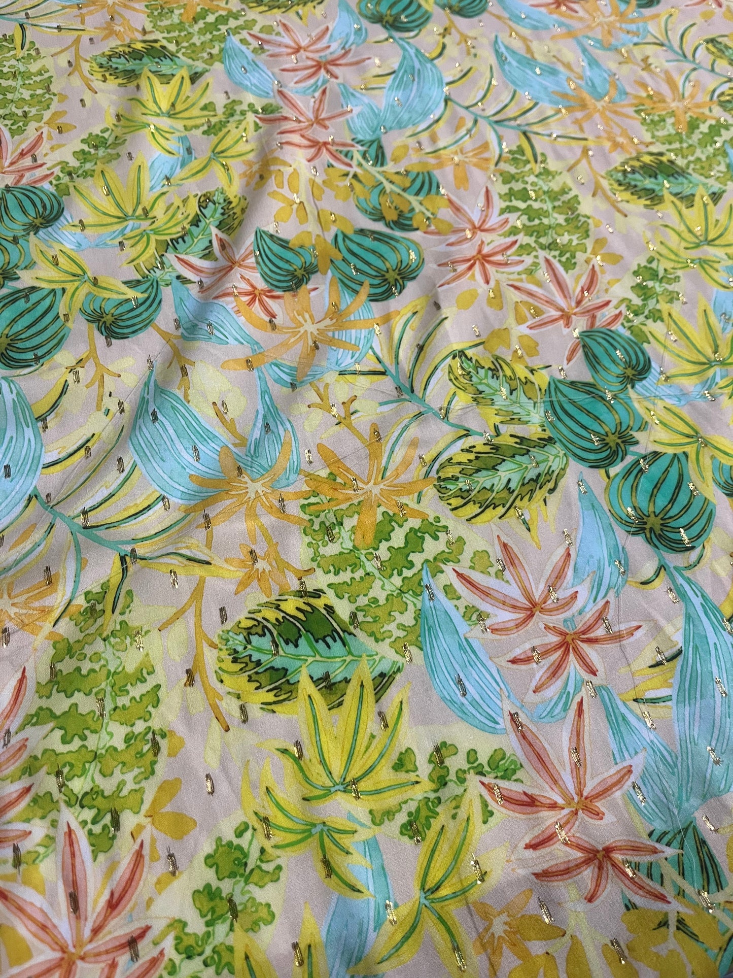 KEIRA 037 viscose lurex flower print