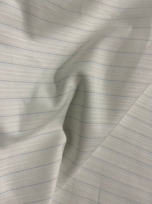 DAMIANO 004 white cotton with woven stripes