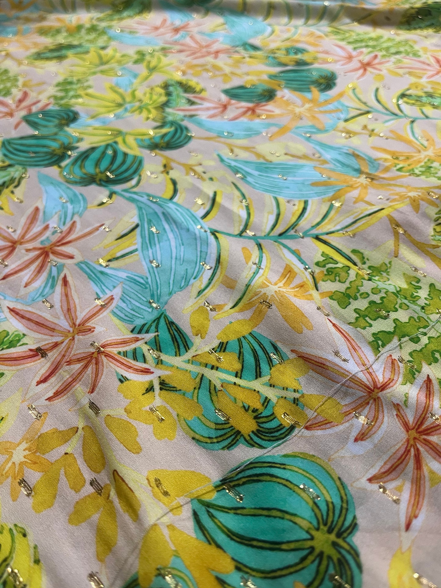 KEIRA 037 viscose lurex flower print